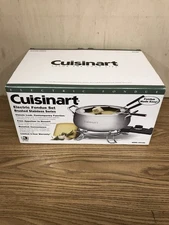 Cuisinart CFO-3SS 1000W Electric Fondue Set Stainless Steel Party Cheese