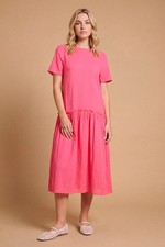 Dorothy Perkins Pink Midi Dress Womens Daywear Dresses