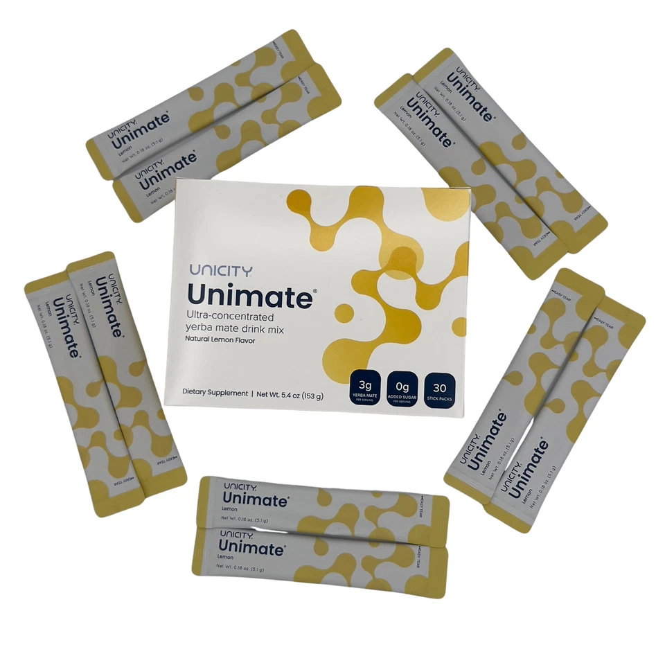Suplemento dietético mezcla bebida sabor limón Unicity Unimate 10 barras caducidad 2027 Foto 3 de 4