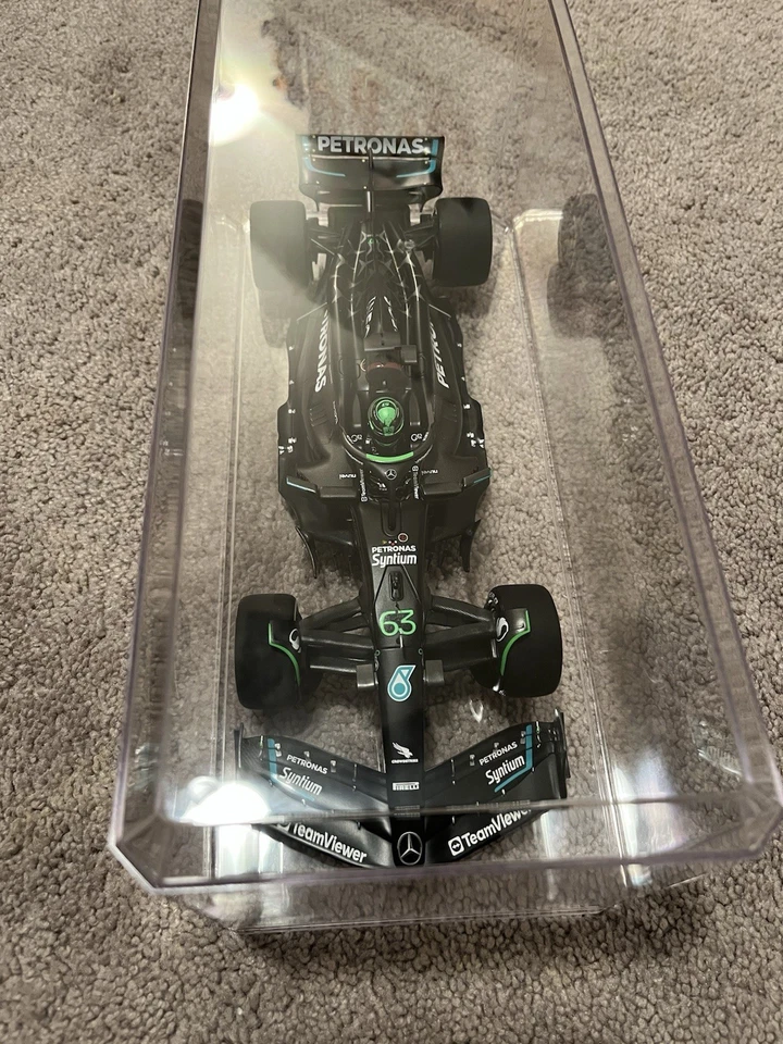 Minichamps 1/18 Mercedes AMG W14 George Russell Bahrain GP-With Acrylic Case - Image 2 of 4