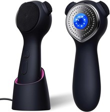 Silicone Face Scrubber Exfoliator Electric for Men Women, Rechargeable Facial