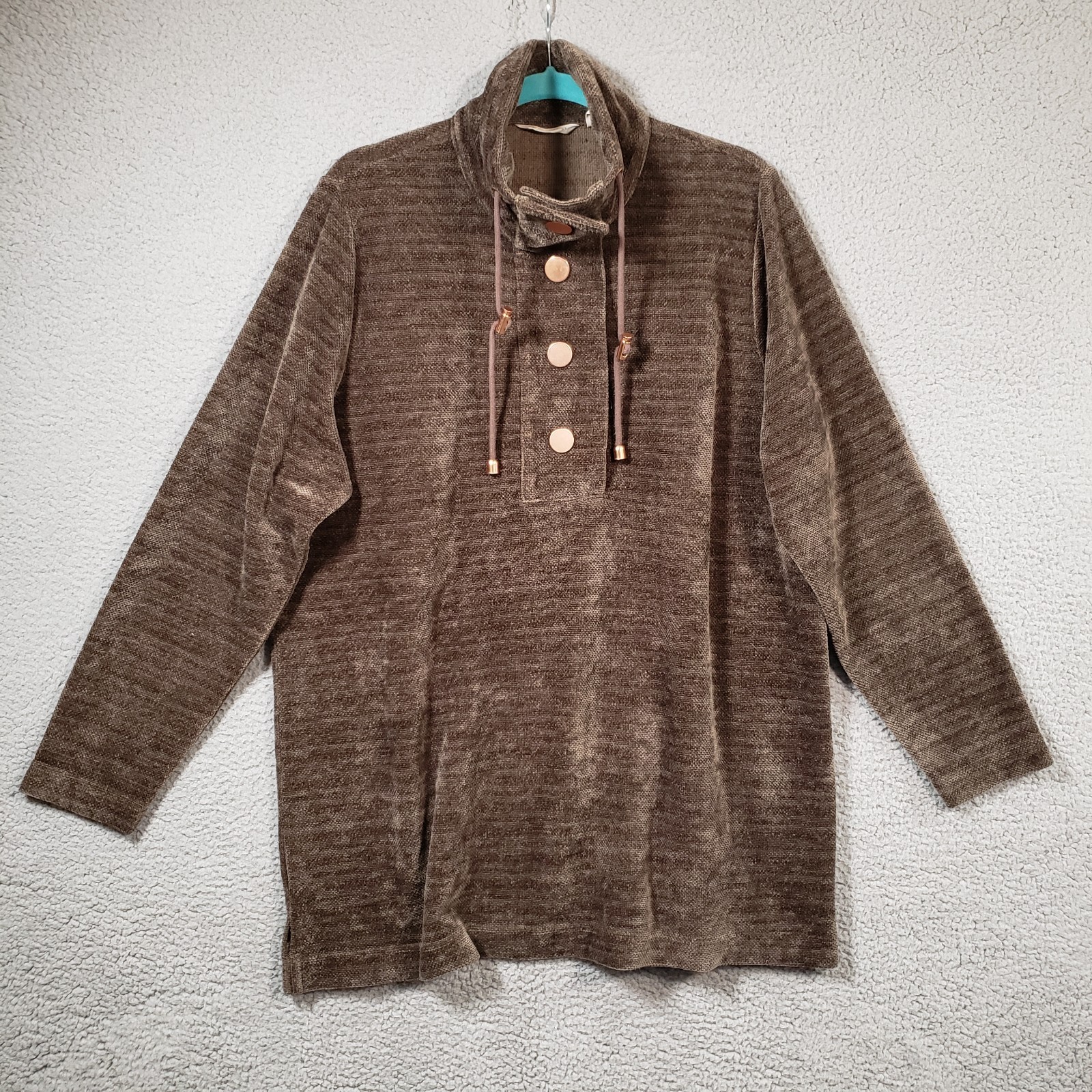 Soft Surroundings Snap Button Pull Over Sweater W… - image 1