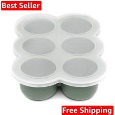Silicone Baby Food Freezer Tray with Clip-on Lid - Perfect Storage Container ...
