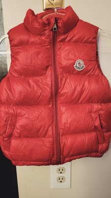 Moncler Enfant Red  Down Puffer Vest Size 6 Kids