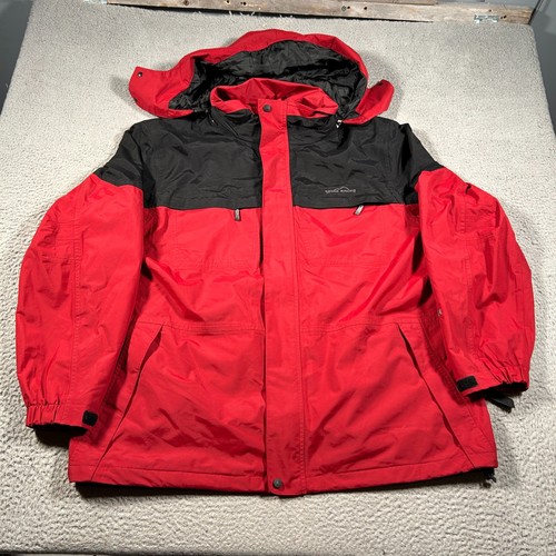 Veste De Pluie Eddie Bauer WeatherEdge Femme - Taille M - Rouge - Imperméable Et Doublée