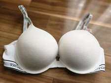 NWT Victoria's Secret bombshell add 2 cups T-Shirt padded bra White 36C push up