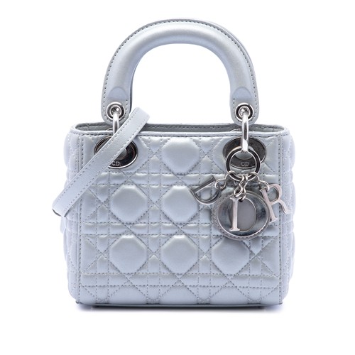Dior Mini Iridescent Lambskin Cannage Lady Dior | Pre-Loved | Authenticated
