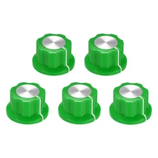 5pcs 6.4mm Shaft Hole Potentiometer Control Rotary Knobs Effect Pedal Knob Green