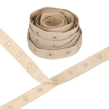 Plastic Snap Buttons, 5 Yards Plastic Snaps [Light Brown, 25mm Spacing]