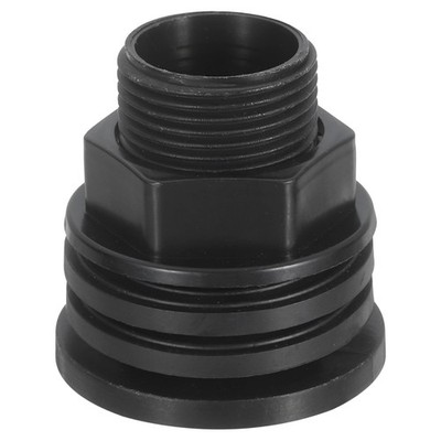 Bulkhead Fitting, 3/4'' GHT x 1/2'' Female Plastic Bulkhead Connector, Schwarz