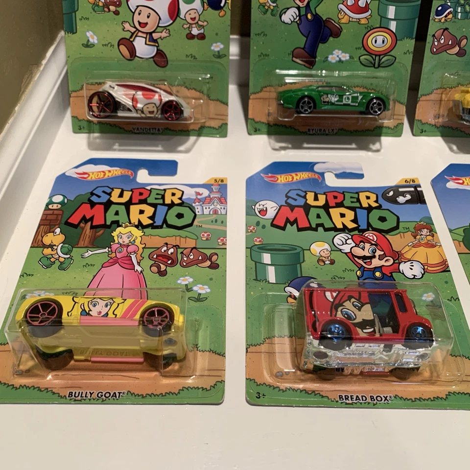 Hot Wheels Super Mario Complete Set 1-8 2016 Mattel Nintendo - Image 4 of 4
