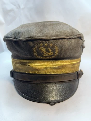 Civil War Confederate States Navy (CSN) Officer’s Kepi Hat Cap With Star Buttons