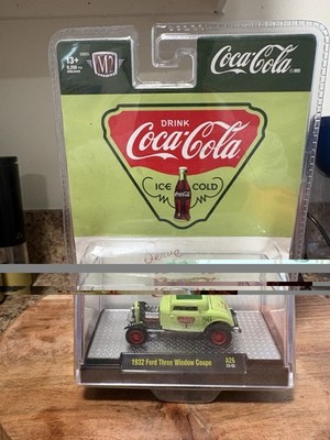 M2 Machines Coca-Cola 1932 Ford Three Window Coupe A26 Green Chase Diecast 1:64