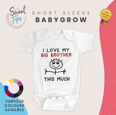 I Love My Big Brother This Much Baby Body Anzug Grow Weste Kinder Kinder Geschenk