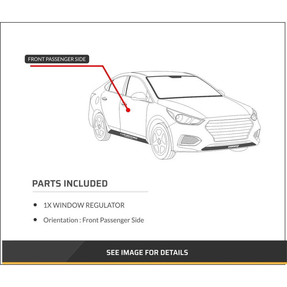 For Mercedes-Benz S430/S500/S600 2003-2006 Window Regulator Passenger Side Front - Image 4 of 4