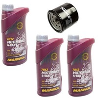 3 Liter MotoröL ÖLfilter OC575 Set 10W40 FüR Arctic Cat Kawasaki KVF Yamaha YFM