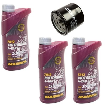 3 Liter Motoröl Ölfilter OC575  Set 10W40 für Arctic Cat Kawasaki KVF Yamaha YFM
