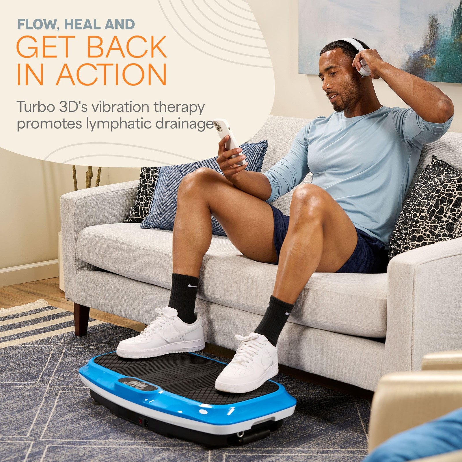 3D Vibration Plate Exercise Machine - Dual Motor Oscillation, Pulsation 3D Mo...
