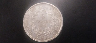Pièce Hercule 5 Francs Argent 1876 - Photo 1/2