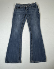 Seven7 Jeans Denim Cotton Women SZ 6 Blue VTG Straight 90s Stretch Y2K Boot Cut