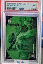 2023 Topps Black & White - Shohei Ohtani #1 Night Vision /25 PSA 9