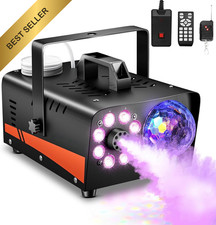 800W Fog Machine 4500CFM With Disco Light And Remote For Indoor Halloween Party