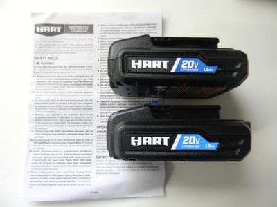 (2) NEW Genuine HART 20-Volt 20V 1.5Ah Lithium-Ion Batteries BPH001