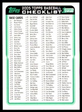 Checklist Series 2: 369-658 2005 Topps #1 MLB READ FREE SHIPPING AutographDen