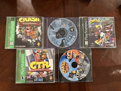 Crash Bandicoot PS1 Lot Of 5: Crash 1 & 2, Warped, CTR, Crash Bash PlayStation 1