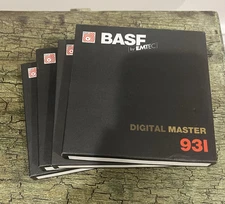 4 BASF 931 Digital Master Tape 1/2 Inch Studio Emtec Reel To Reel. NEW!