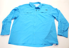 Eddie Bauer Mens Tech Woven Long Sleeve Shirt Size XXL Blue NWT