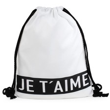 Turnbeutel Jutebeutel mit Aufdruck Print Rucksack Beutel Tasche Je t'aime 5 #1