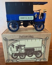 Vintage Ertl 1904 Cobalt BLUE BRINKS Knox Delivery Wagon Die-Cast Collectible