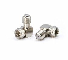 Right Angle Coax Connector - High Quality - 90 Degree Coaxial Adapter - 10 Pack