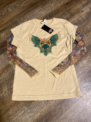 Vintage Harley Davidson Tattoo Long Sleeve Shirt