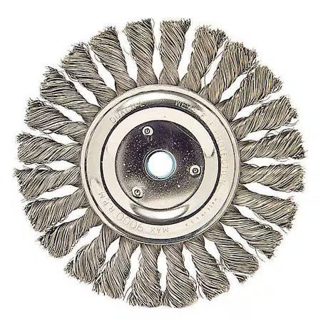 Westward 88419 Wire Wheel Brush, Max. Rpm 9000, 3/8 In. W