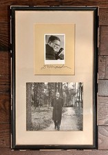 Dmitri Shostakovich Original Photos with 2 Autographs in Frame + Single print