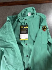 Black Stallion FR Cotton Welding Jacket Green F9-30C Medium Flame Resistant NWT