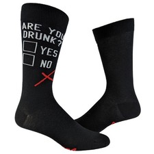 Men's Are You Socks Funny Beer Drinking Party Checklist Graphic Novelty