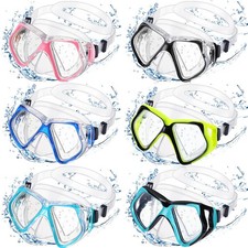 6 Pcs Adult Swimming Goggles with Nose Cover Swim Goggle Swim Snorkel Goggle ...