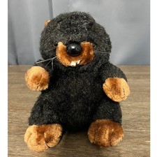 Vintage Realistic Beaver Plush Stuffed Animal Toy