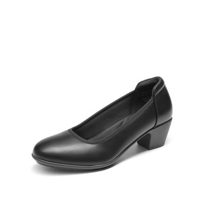 Women All Day Comfort Pumps Low Chunky Block Heels Office Work Dress Pumps NEW