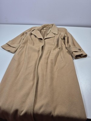 Vintage Saks Fifth Avenue Coat Womens 8 Camel Pure Cashmere Long