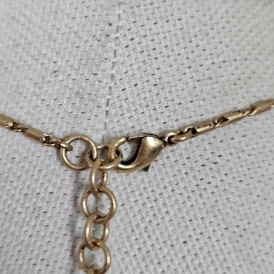 Collar llamativo de azulejos de piedra azul cadena tono dorado Stella & Dot Foto 4 de 4