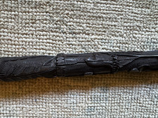 Black Carved Wood Walking Stick Cane, Folk Art Look, Adult Unisex Everyday