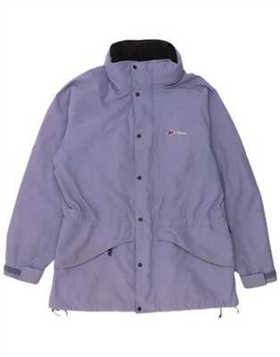 BERGHAUS Womens Hooded Rain Jacket UK 18 XL Purple Nylon BH08