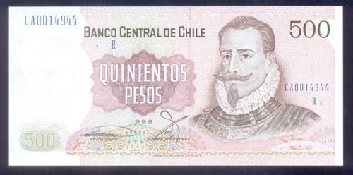 Chile 500 Pesos  1988  REPLACEMENT P153b  CA0014944  UNC
