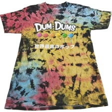 Dum-Dums Lollipops Candy Shirt Tie Dye Size Medium Graphic Tee
