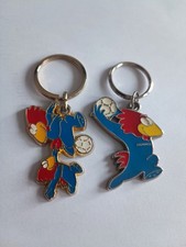 2 Porte clés Football Mascotte Coupe du Monde 1998 France FOOTIX Keychain