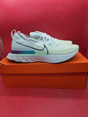 Size 15 - Nike React Infinity Run Flyknit White Vapor Green